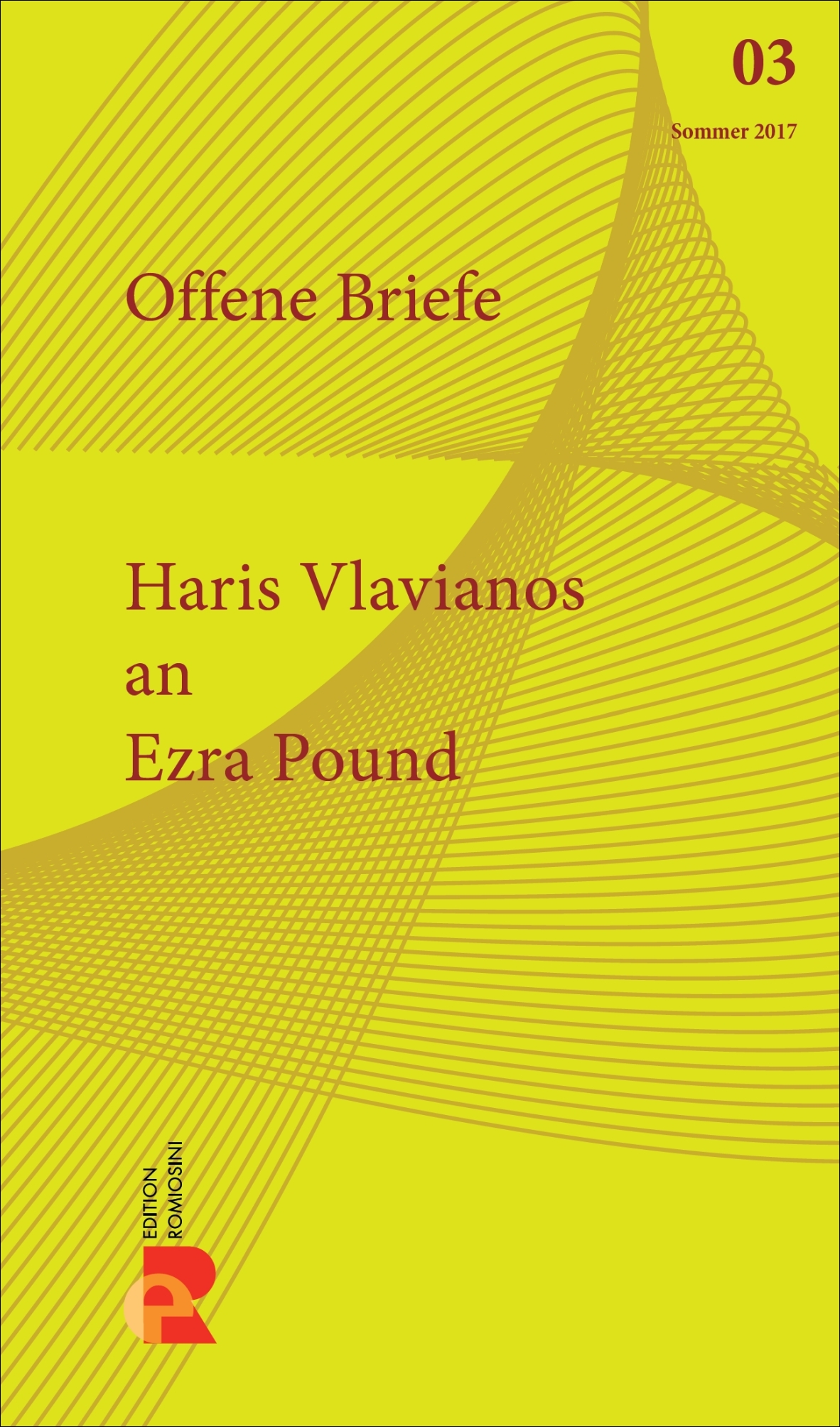 Cover for Brief an Ezra Pound