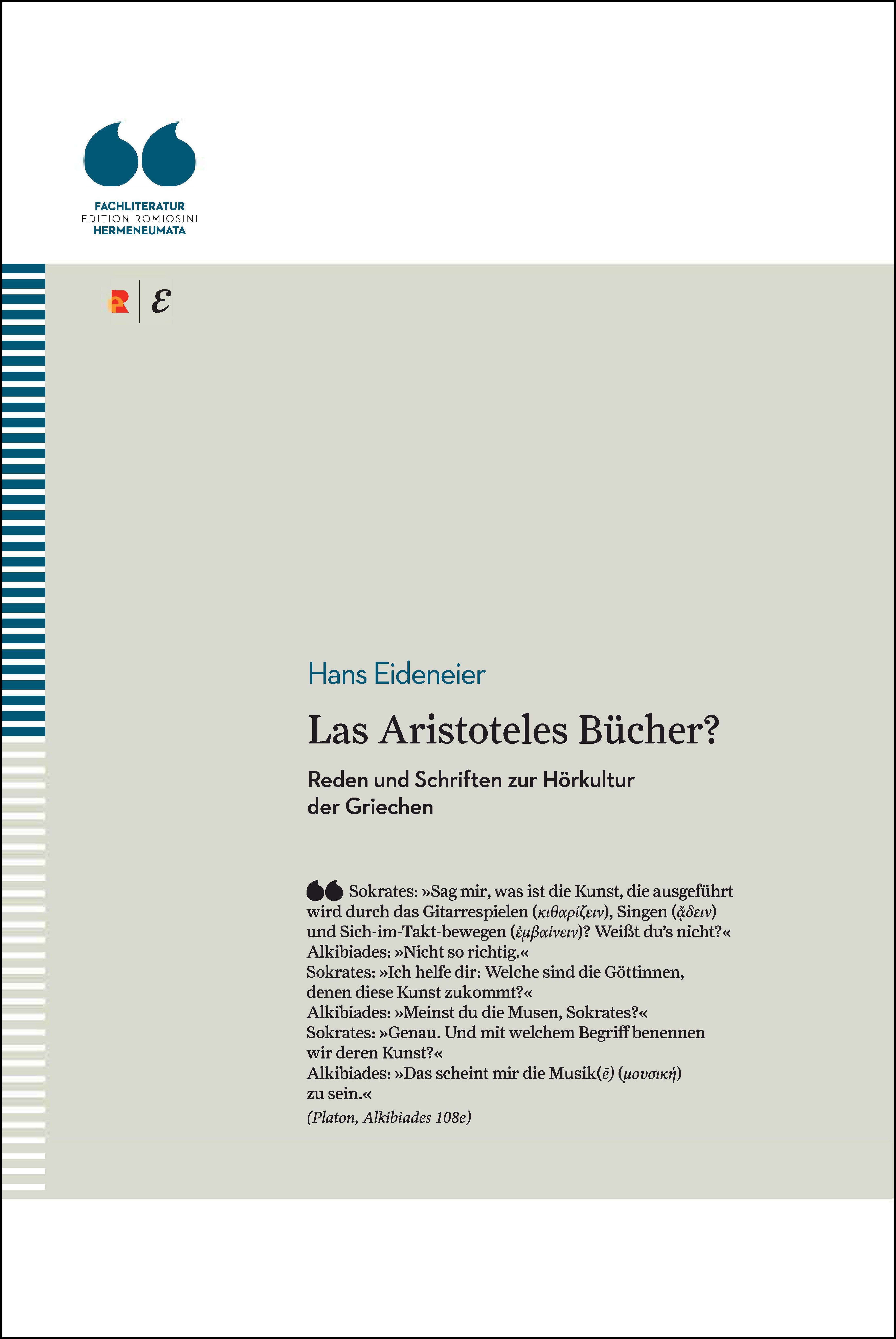 Titelbild für Las Aristoteles Bücher? Reden und Schriften zur Hörkultur der Griechen